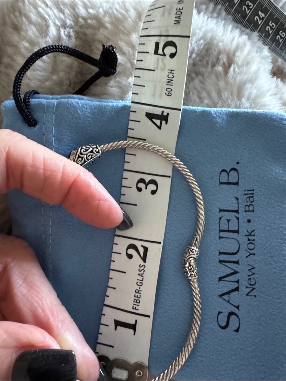 Samuel B. Silver Rope Texture Bracelet - Picture 13 of 13